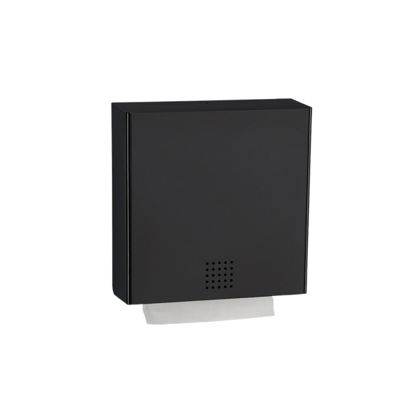 Paper towel dispenser, black, approx. 550 sheet, 300mm height