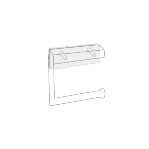 Weißer WC-Rollenhalter von PROOX